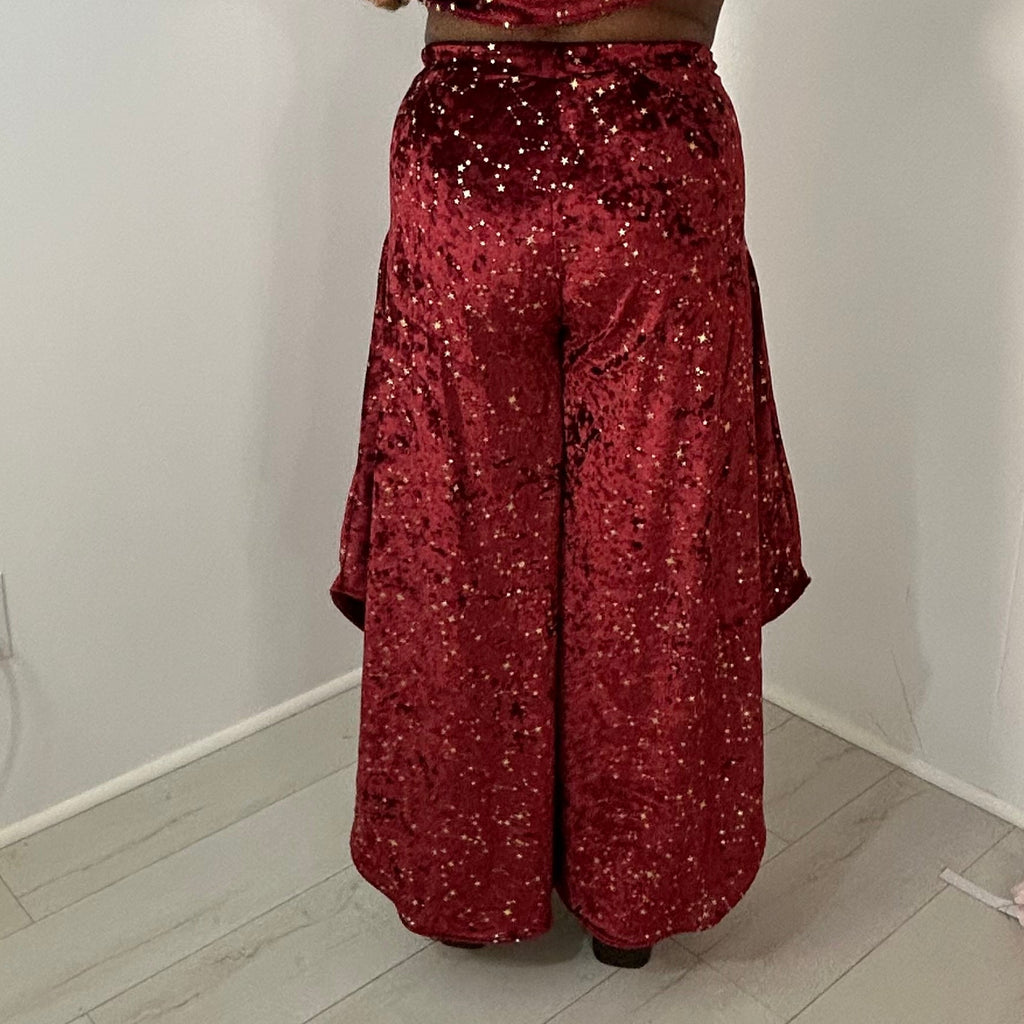 Draped Velvet Pants
