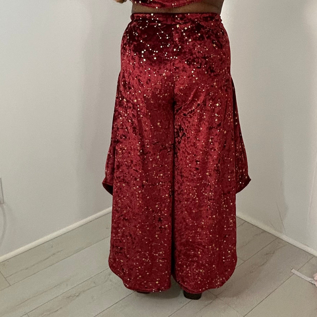 Draped Velvet Pants