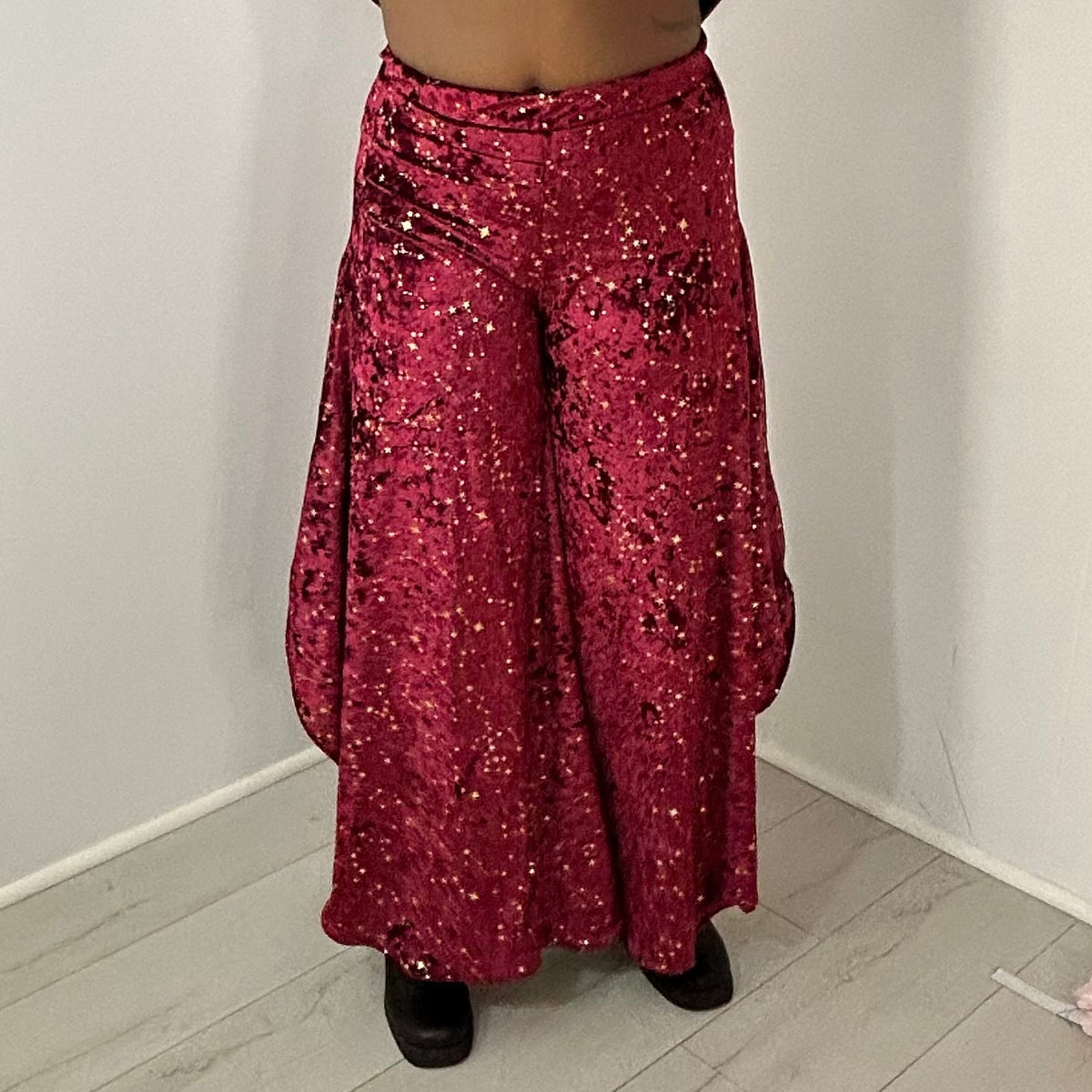 Draped Velvet Pants