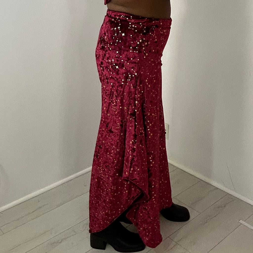 Draped Velvet Pants